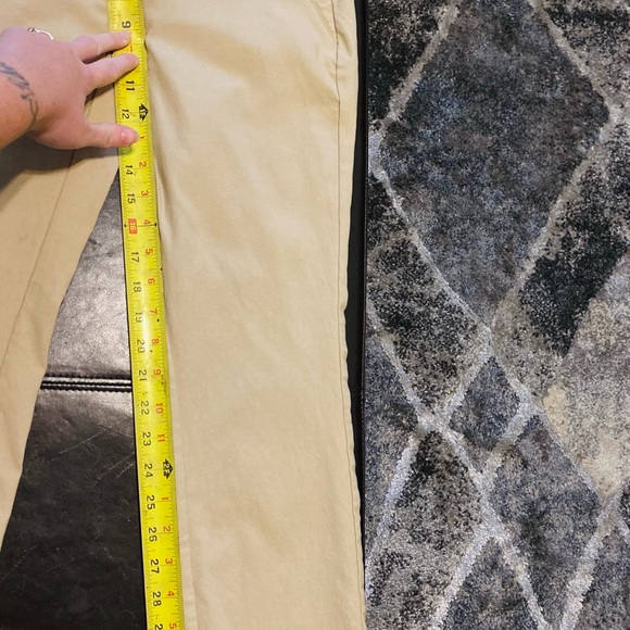 Joe B Beige Straight Leg Pants with Scrunched Top and Side Buttons - Picture 9 of 12